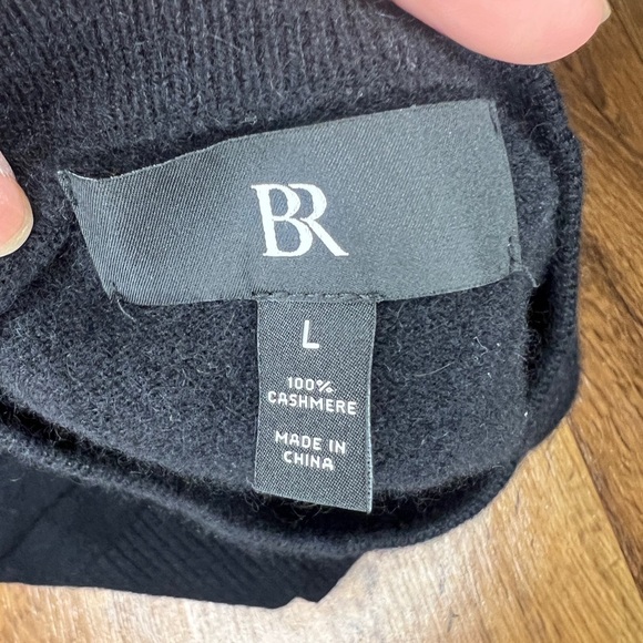 Banana Republic Men’s 100% cashmere black sweater size L - Picture 2 of 4